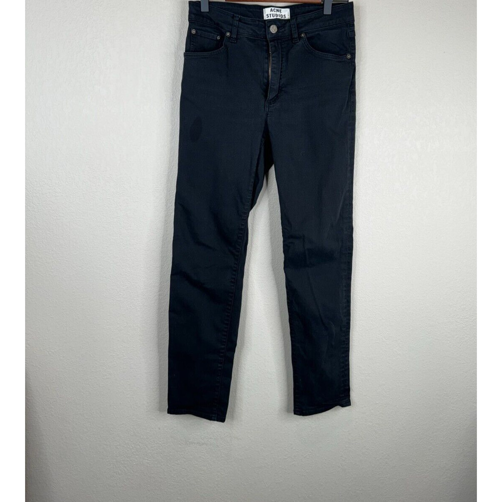 Acne Studios Women's Needle Wet Cash Denim Jeans Black Size 23‎